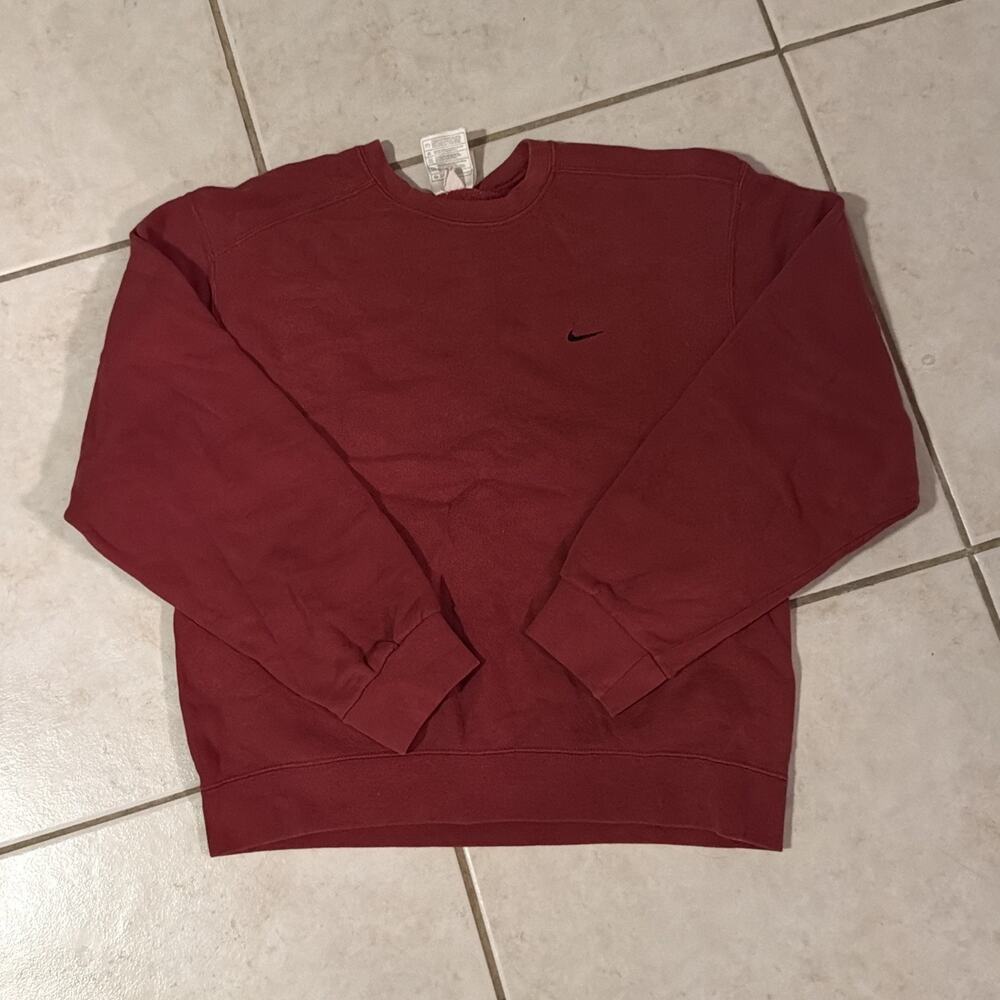 Nike Burgundy Crewneck Long sleeve Vintage Medium Men’s Y2K